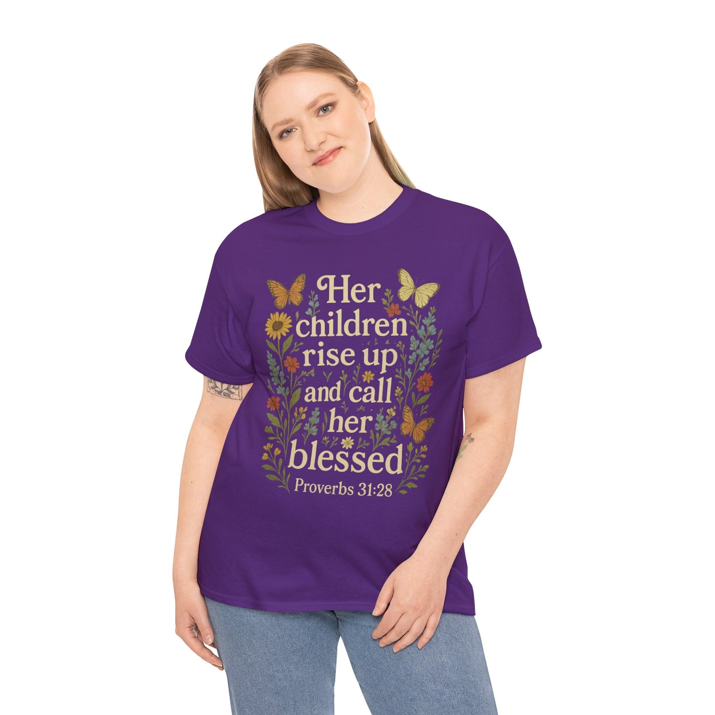 Her Children Rise Up and Call Her Blessed – Christian Mother's Day Shirt