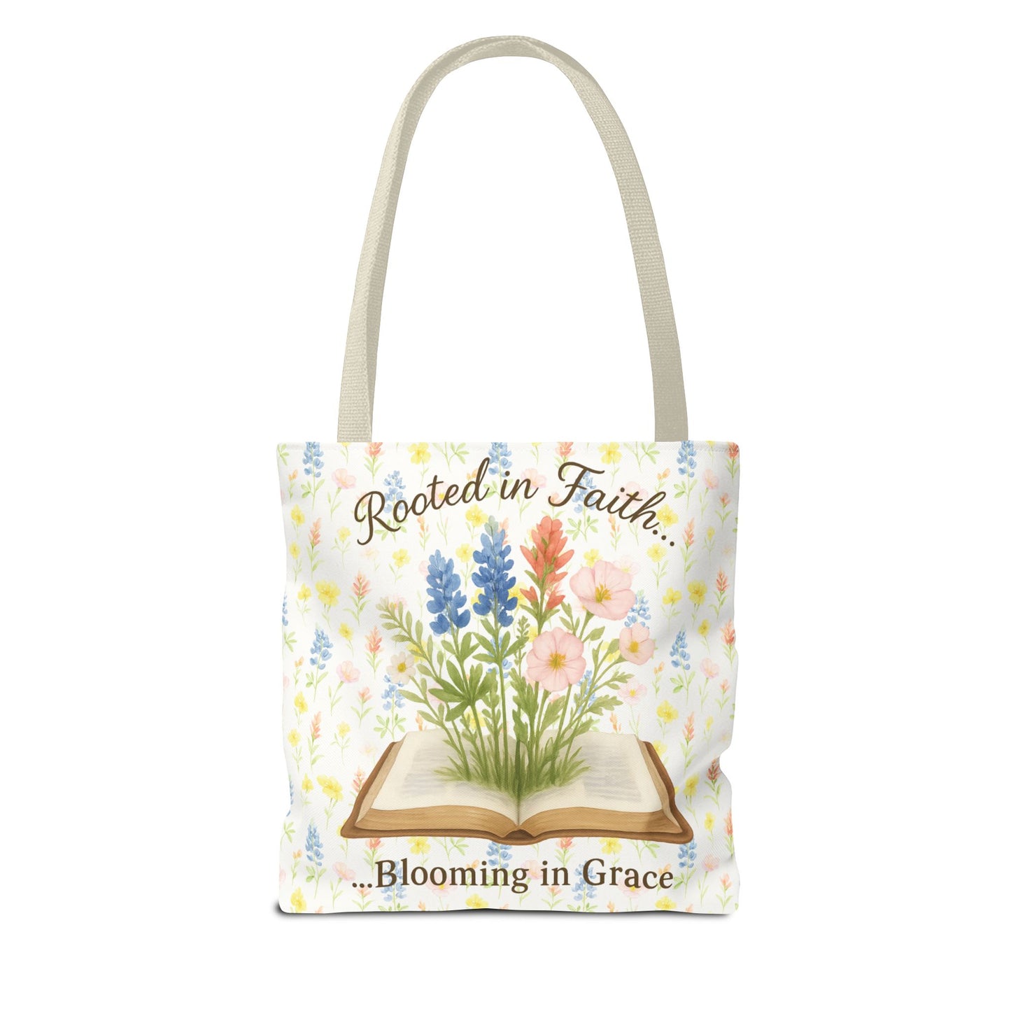 Rooted in Faith Tote Bag - Blooming in Grace Floral Design