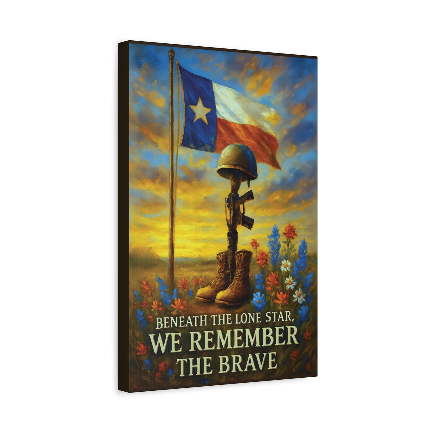 Beneath the Lone Star – Texas Patriotic Canvas Wall Art