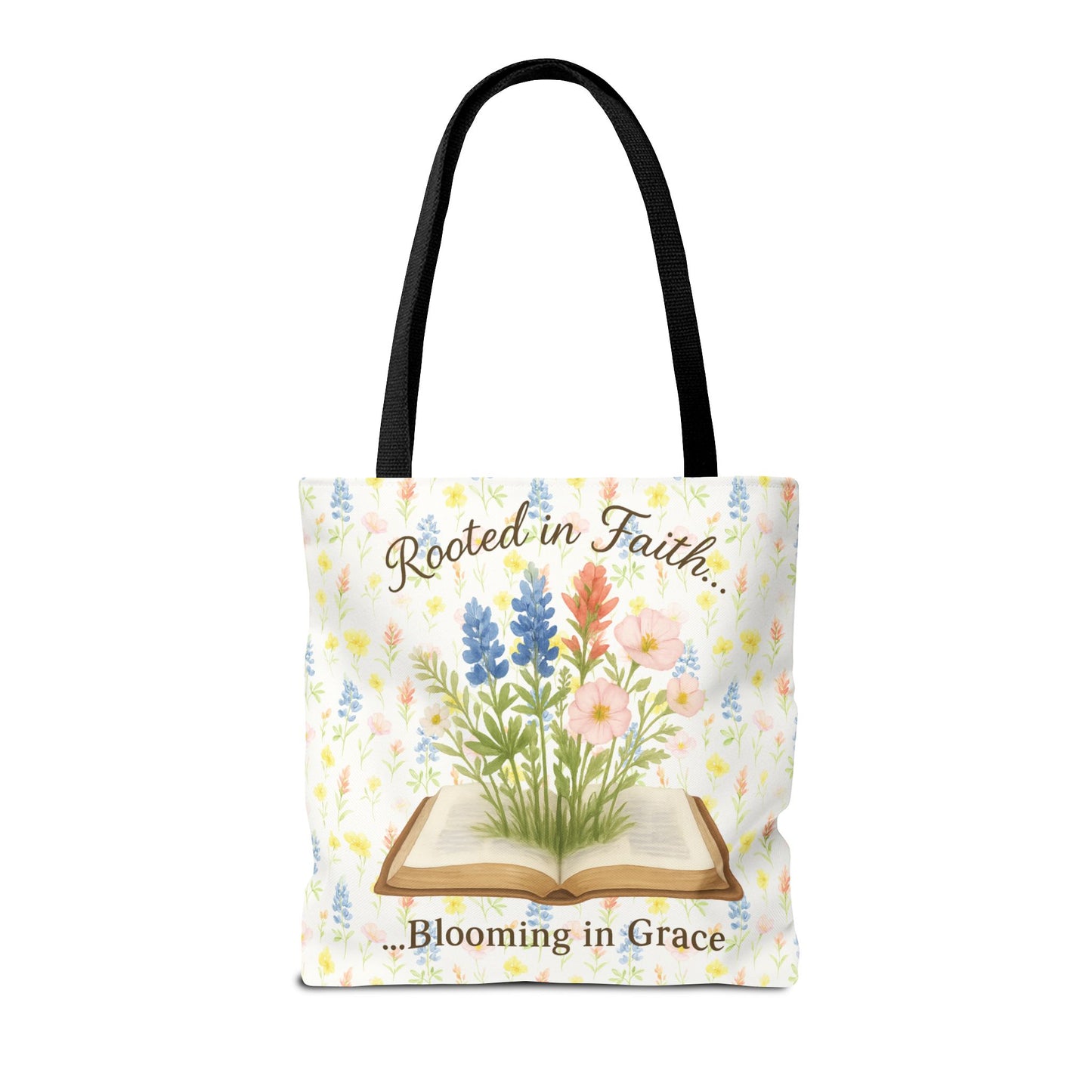 Rooted in Faith Tote Bag - Blooming in Grace Floral Design