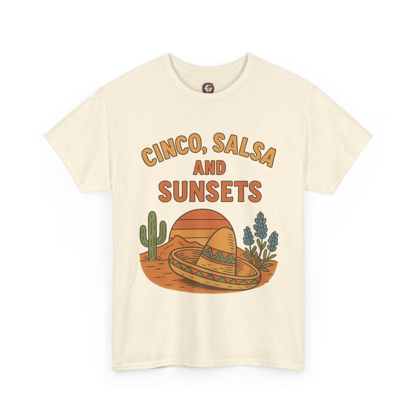Cinco, Salsa & Sunsets Vintage Desert - Gildan 5000 Tee