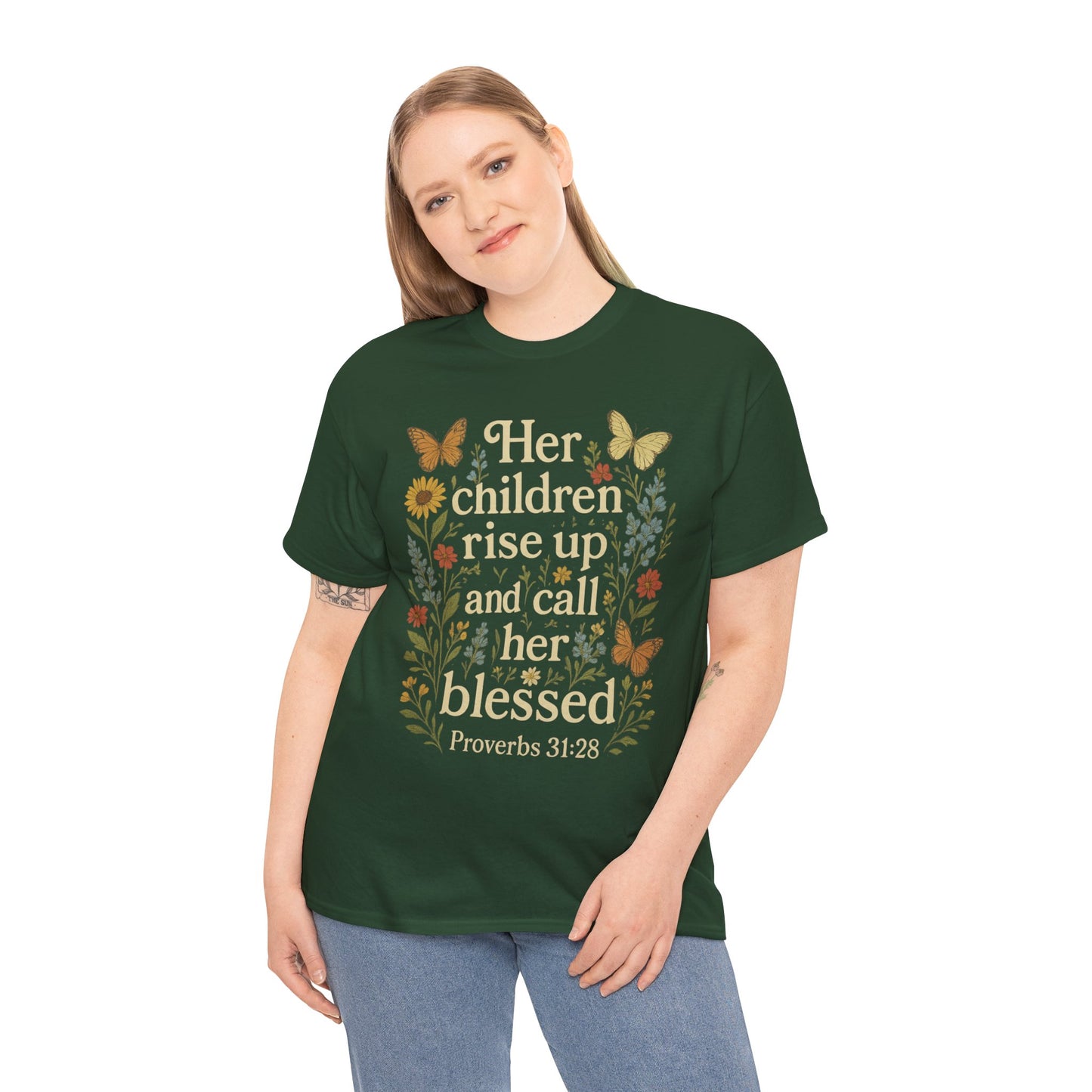 Her Children Rise Up and Call Her Blessed – Christian Mother's Day Shirt