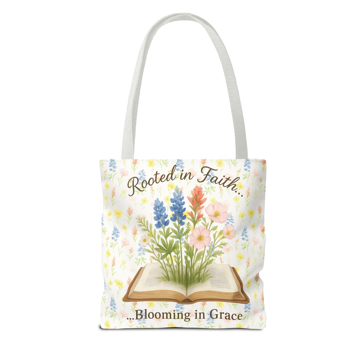 Rooted in Faith Tote Bag - Blooming in Grace Floral Design
