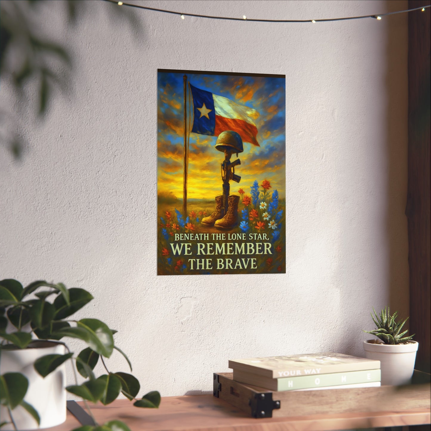 Beneath the Lone Star – Texas Military Tribute Fine Art Poster