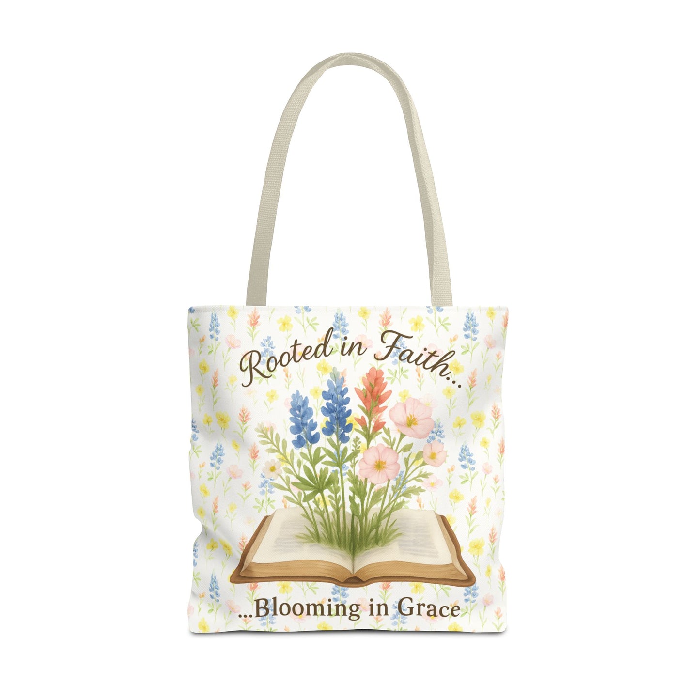 Rooted in Faith Tote Bag - Blooming in Grace Floral Design