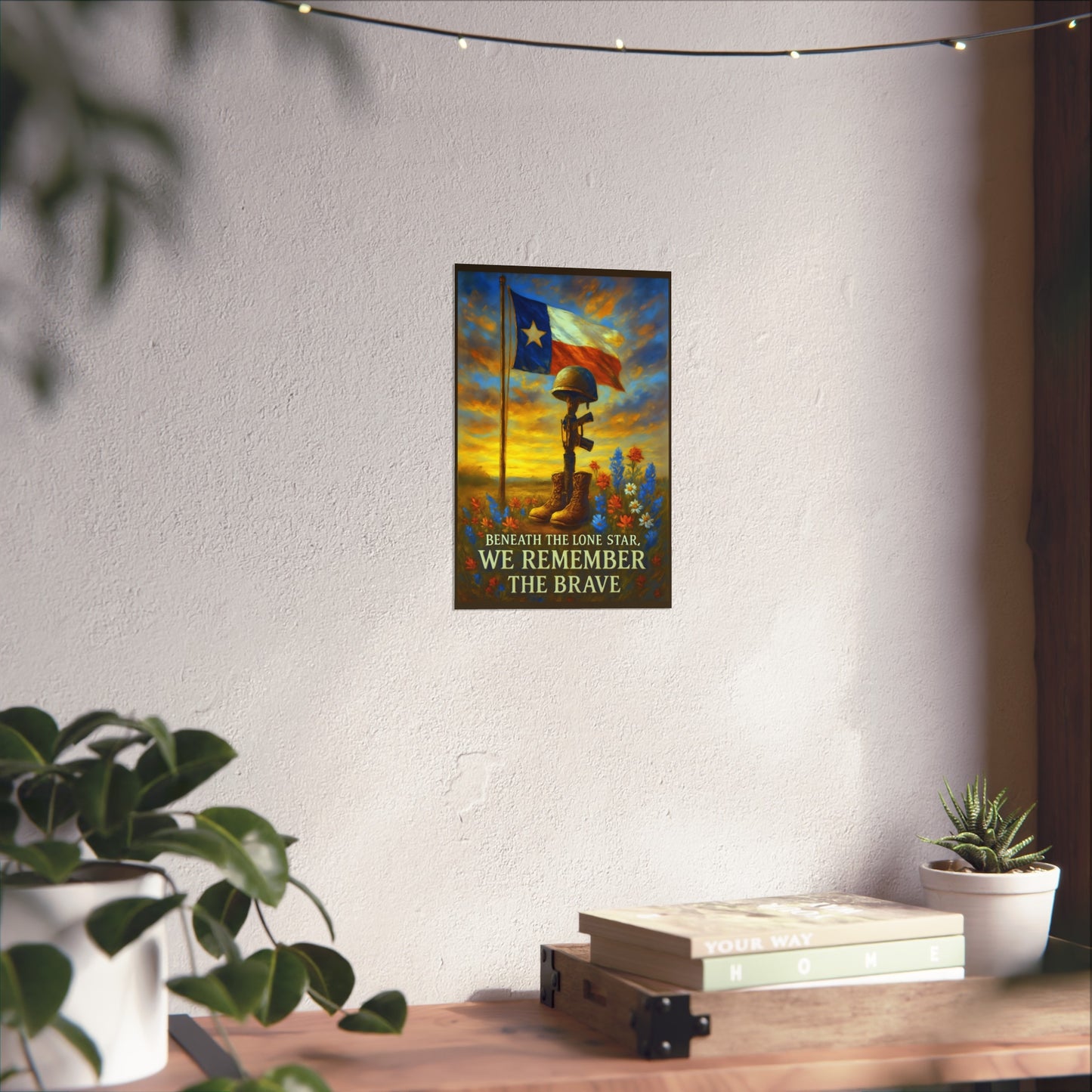 Beneath the Lone Star – Texas Military Tribute Fine Art Poster