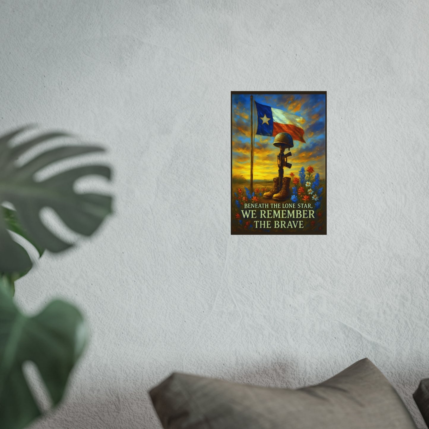 Beneath the Lone Star – Texas Military Tribute Fine Art Poster
