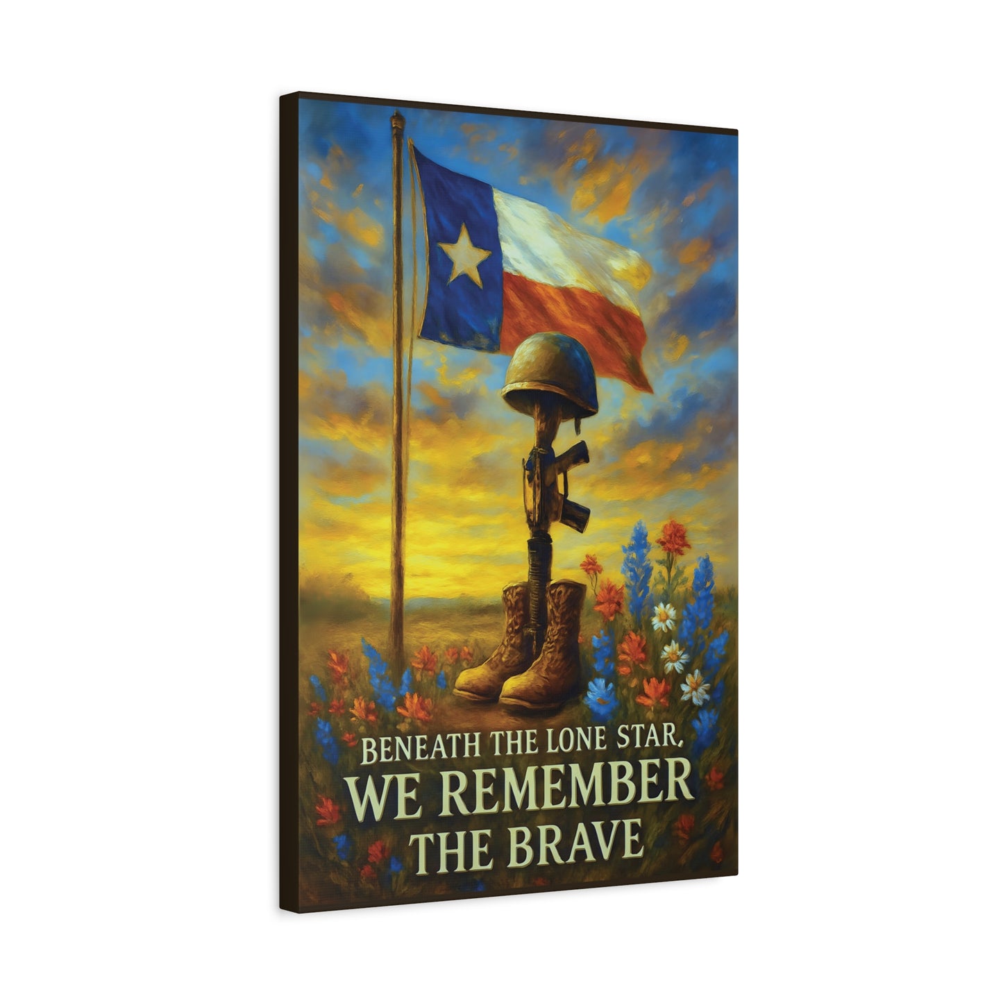 Beneath the Lone Star – Texas Patriotic Canvas Wall Art