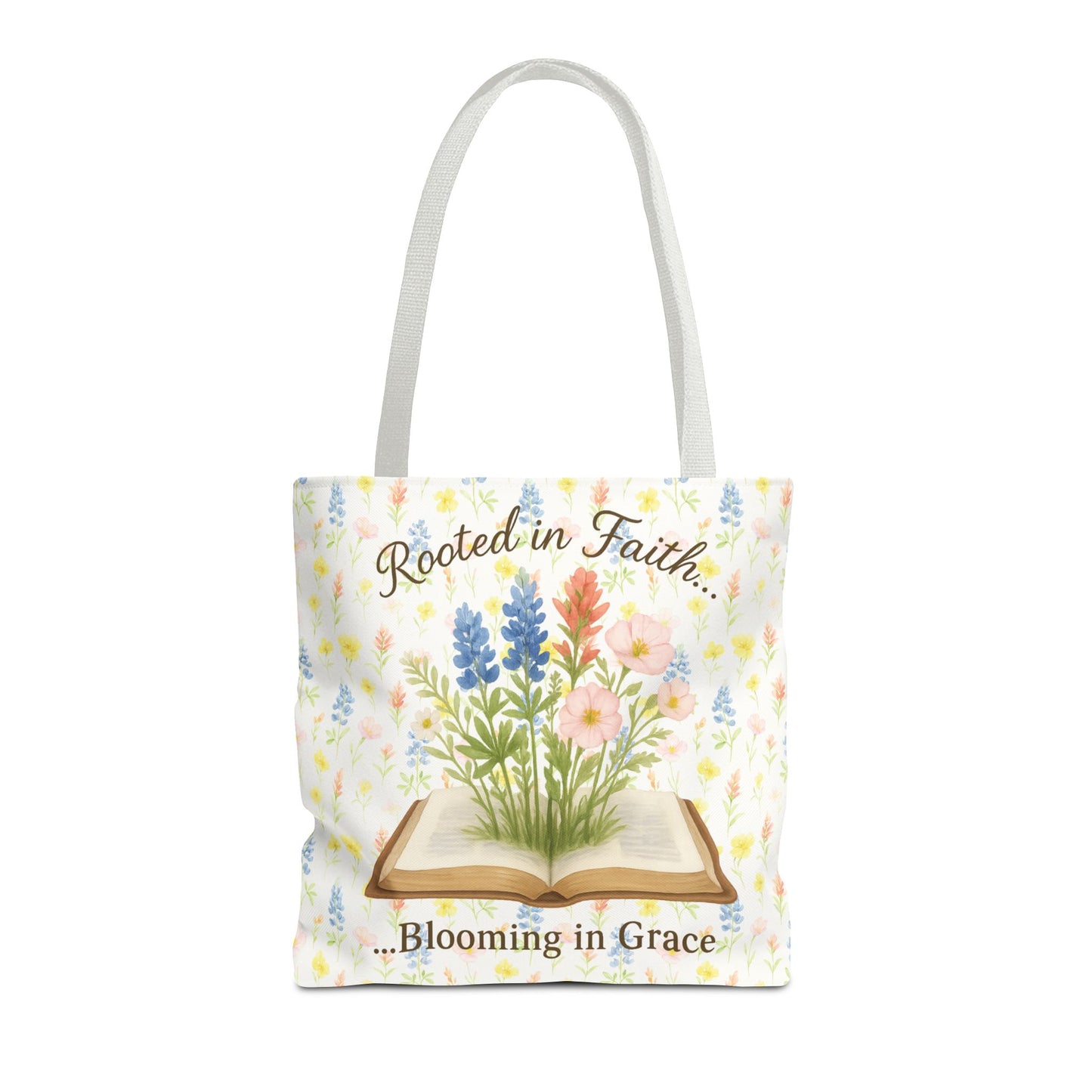 Rooted in Faith Tote Bag - Blooming in Grace Floral Design