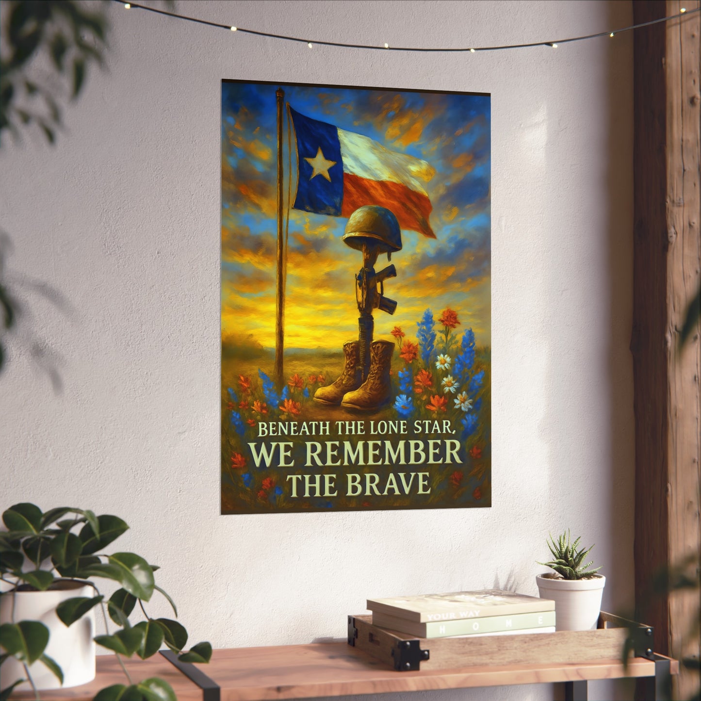 Beneath the Lone Star – Texas Military Tribute Fine Art Poster