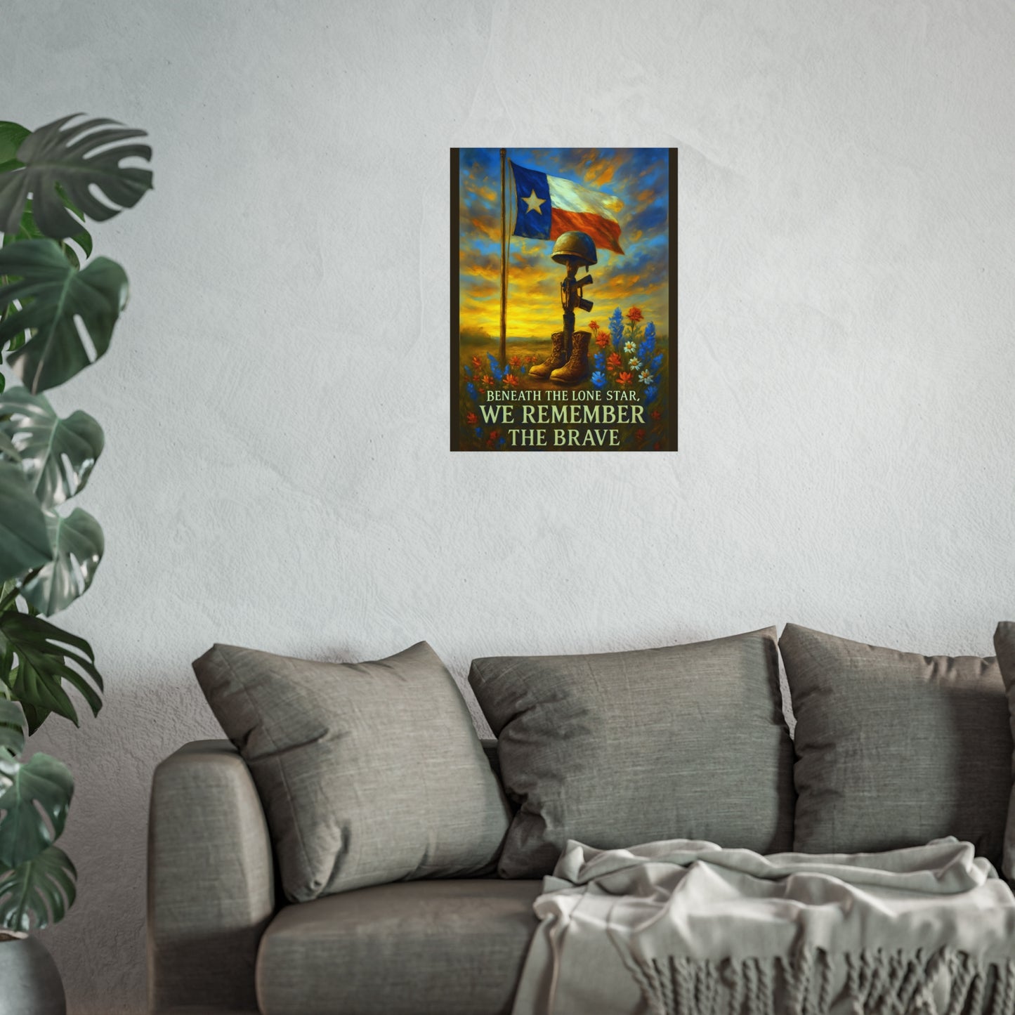 Beneath the Lone Star – Texas Military Tribute Fine Art Poster
