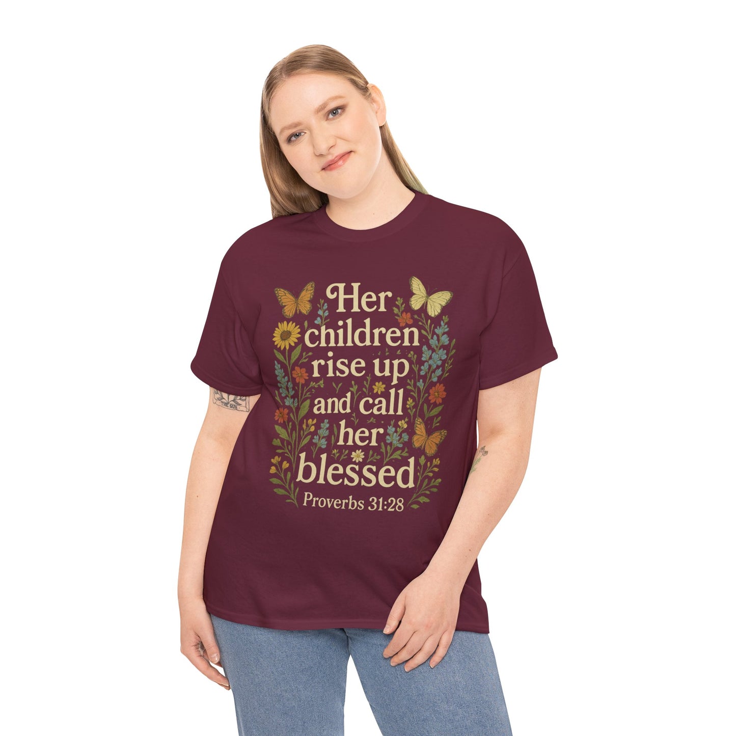 Her Children Rise Up and Call Her Blessed – Christian Mother's Day Shirt