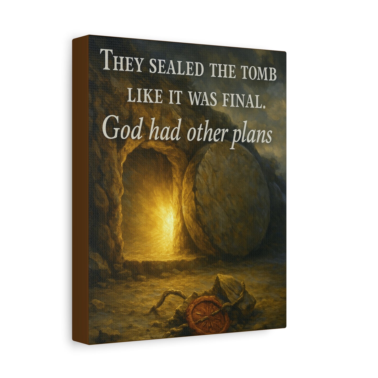 "God Had Other Plans" – Resurrection Canvas Wall Art