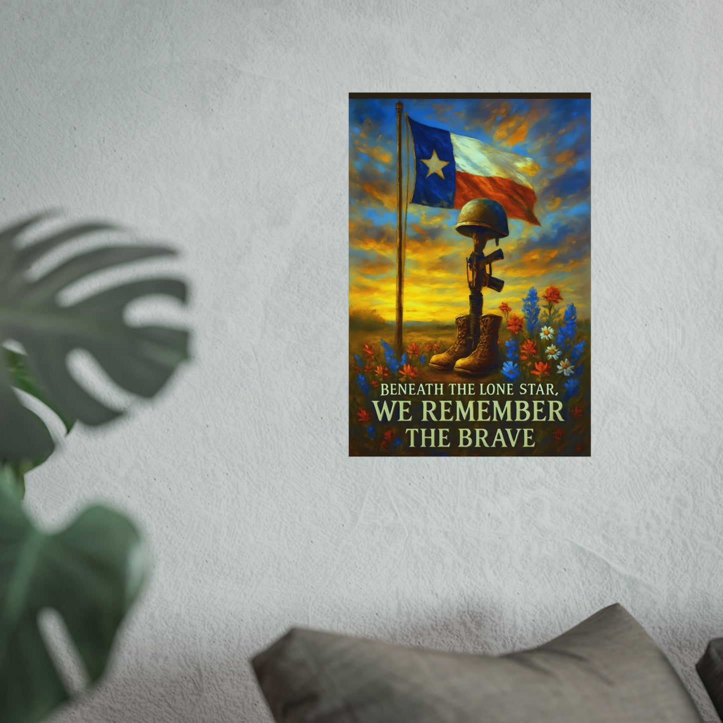 Beneath the Lone Star – Texas Military Tribute Fine Art Poster