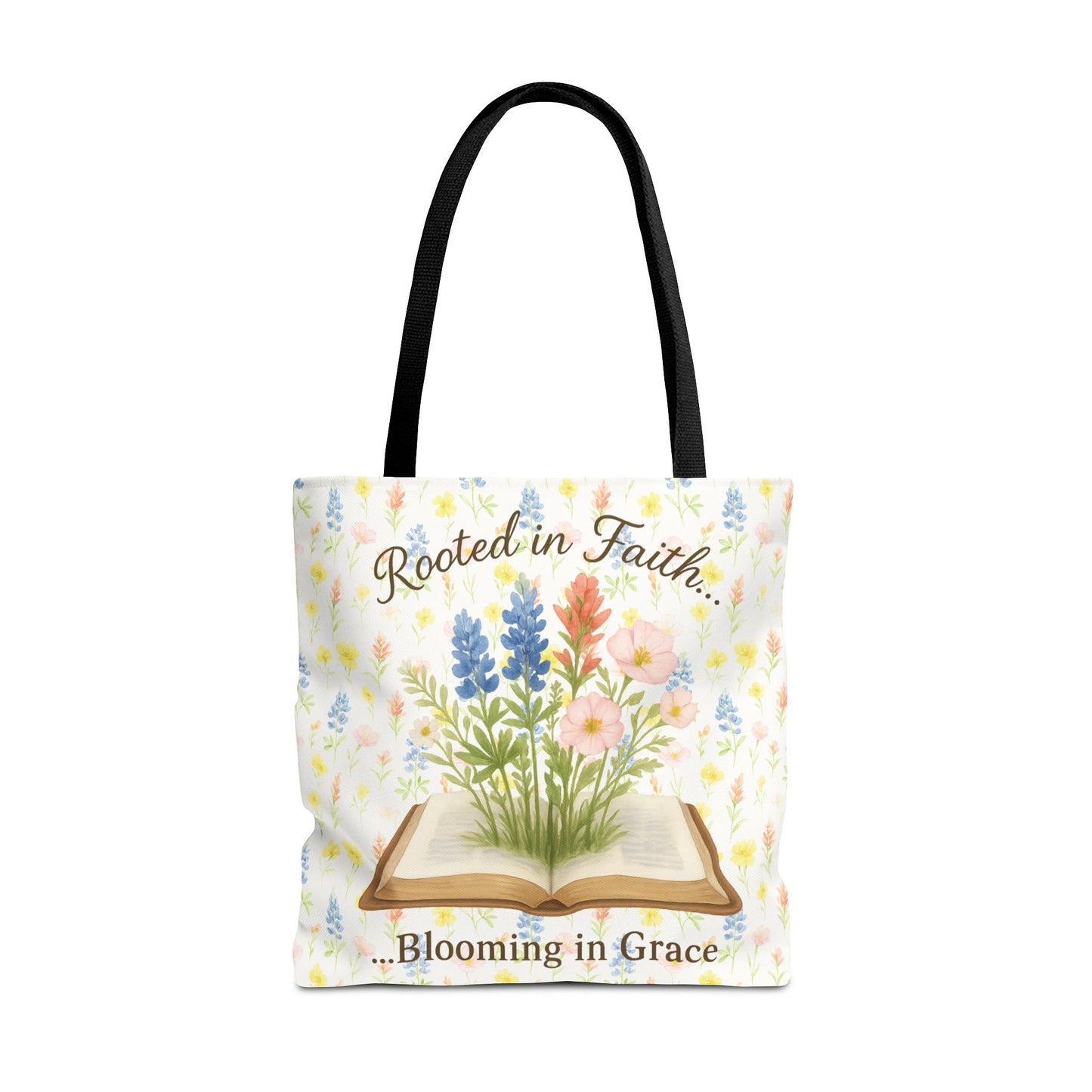 Rooted in Faith Tote Bag - Blooming in Grace Floral Design