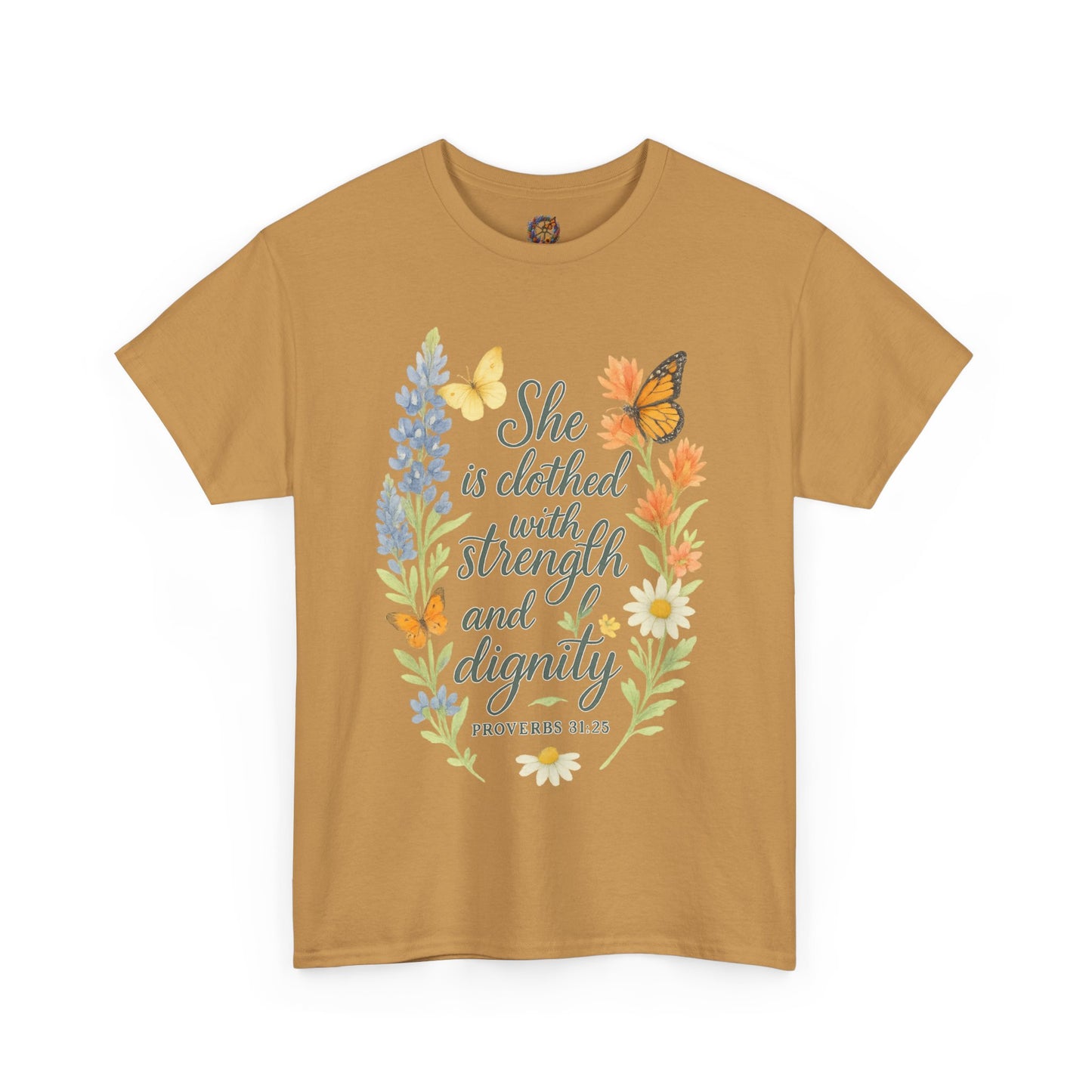 She is Clothed with Strength and Dignity – Christian Women's Shirt