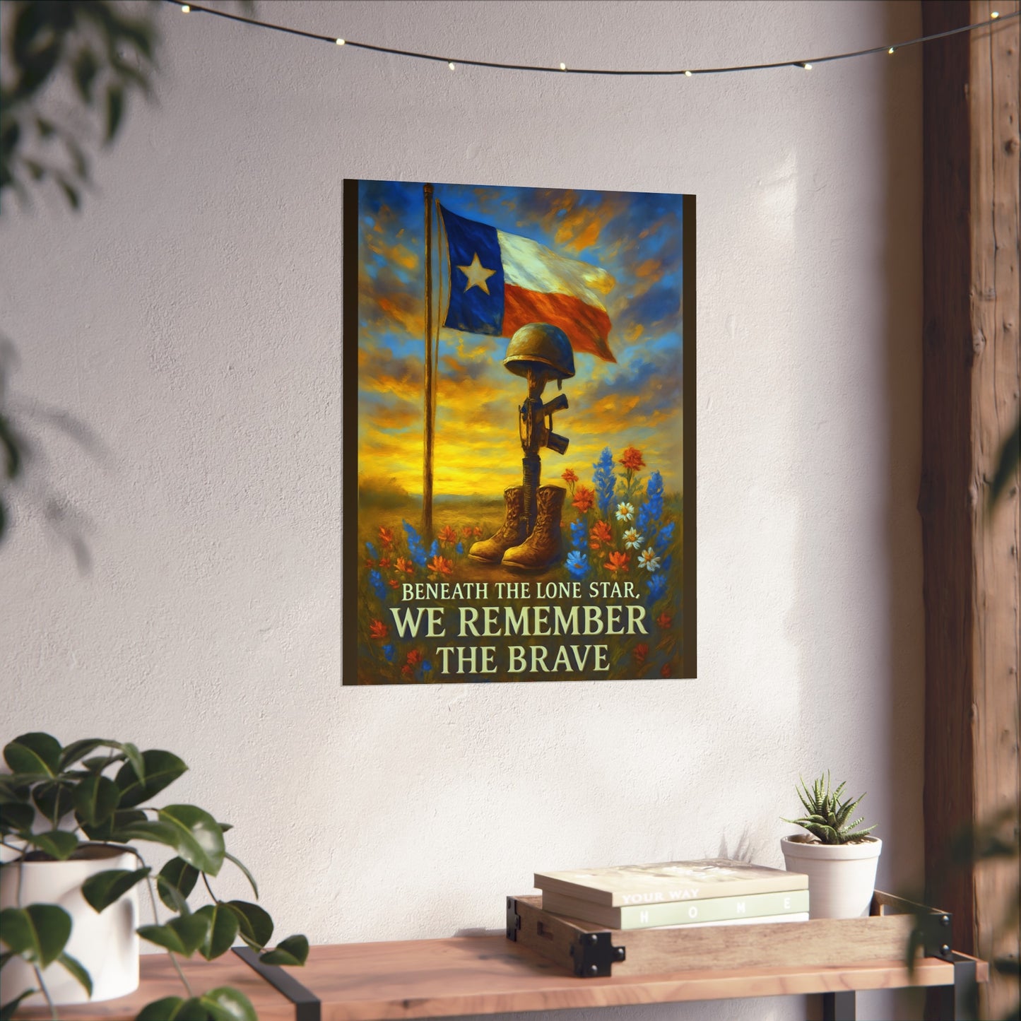 Beneath the Lone Star – Texas Military Tribute Fine Art Poster