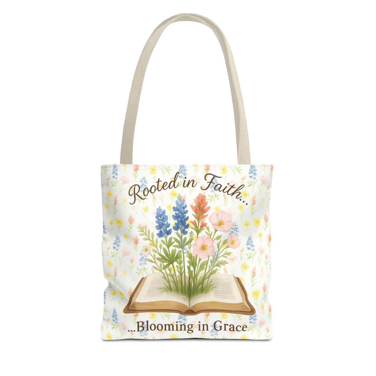 Rooted in Faith Tote Bag - Blooming in Grace Floral Design