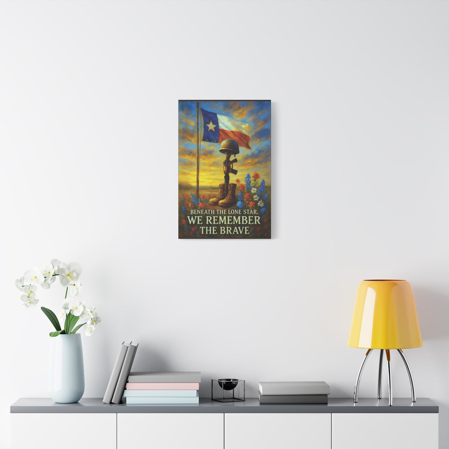 Beneath the Lone Star – Texas Patriotic Canvas Wall Art