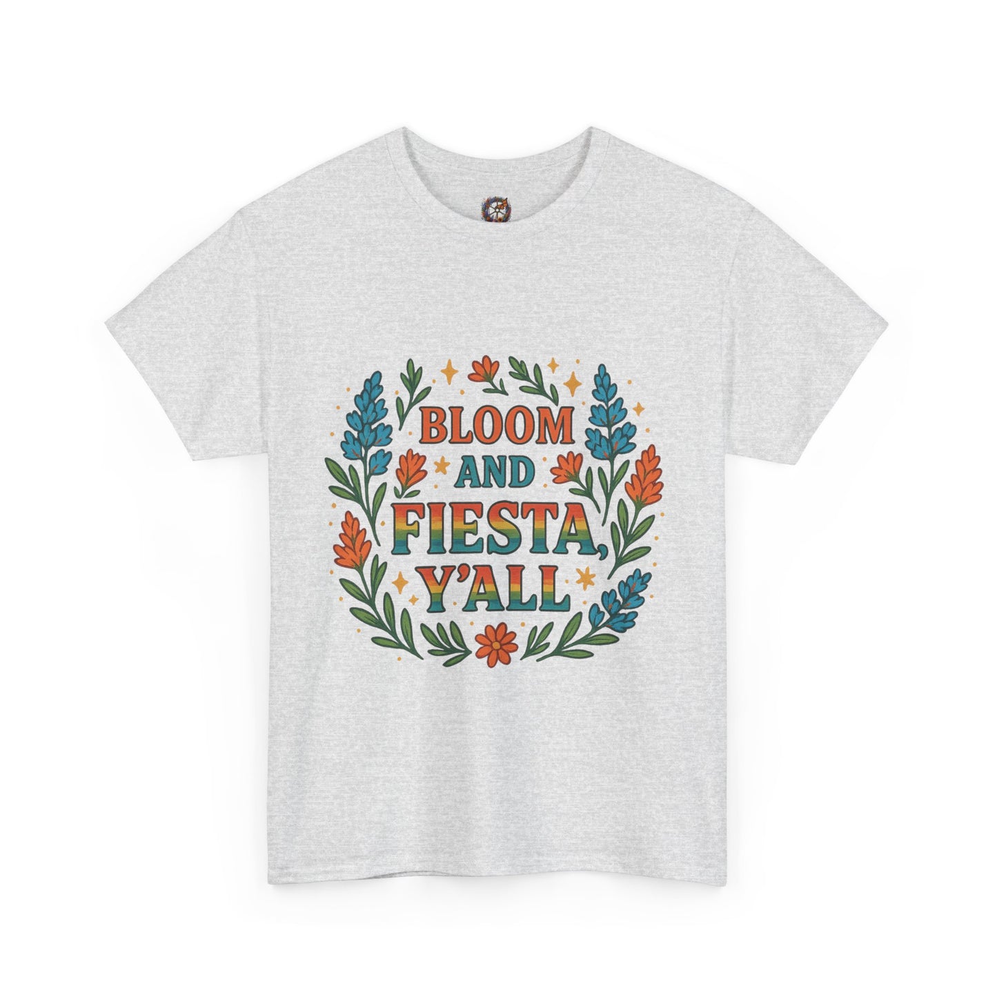 Bloom and Fiesta, Y’all Retro Floral-Gildan Tee