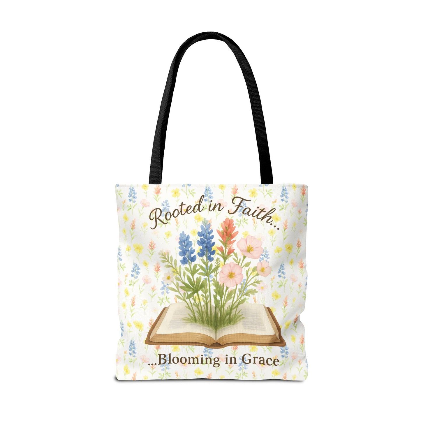 Rooted in Faith Tote Bag - Blooming in Grace Floral Design
