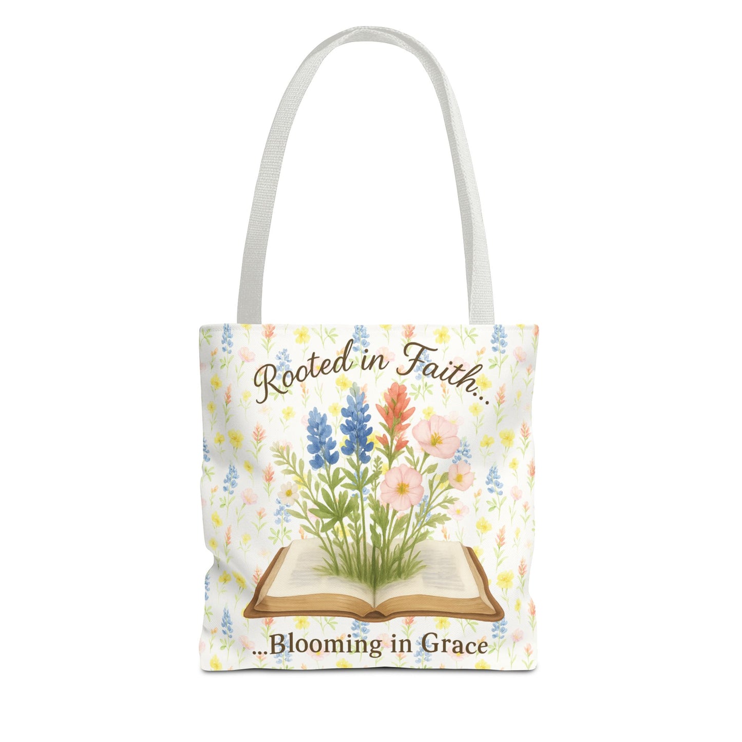 Rooted in Faith Tote Bag - Blooming in Grace Floral Design