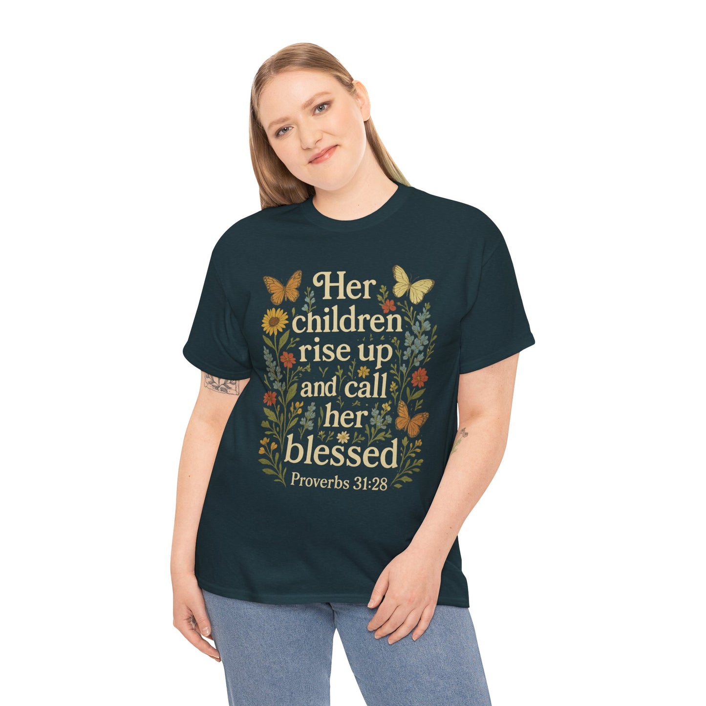 Her Children Rise Up and Call Her Blessed – Christian Mother's Day Shirt