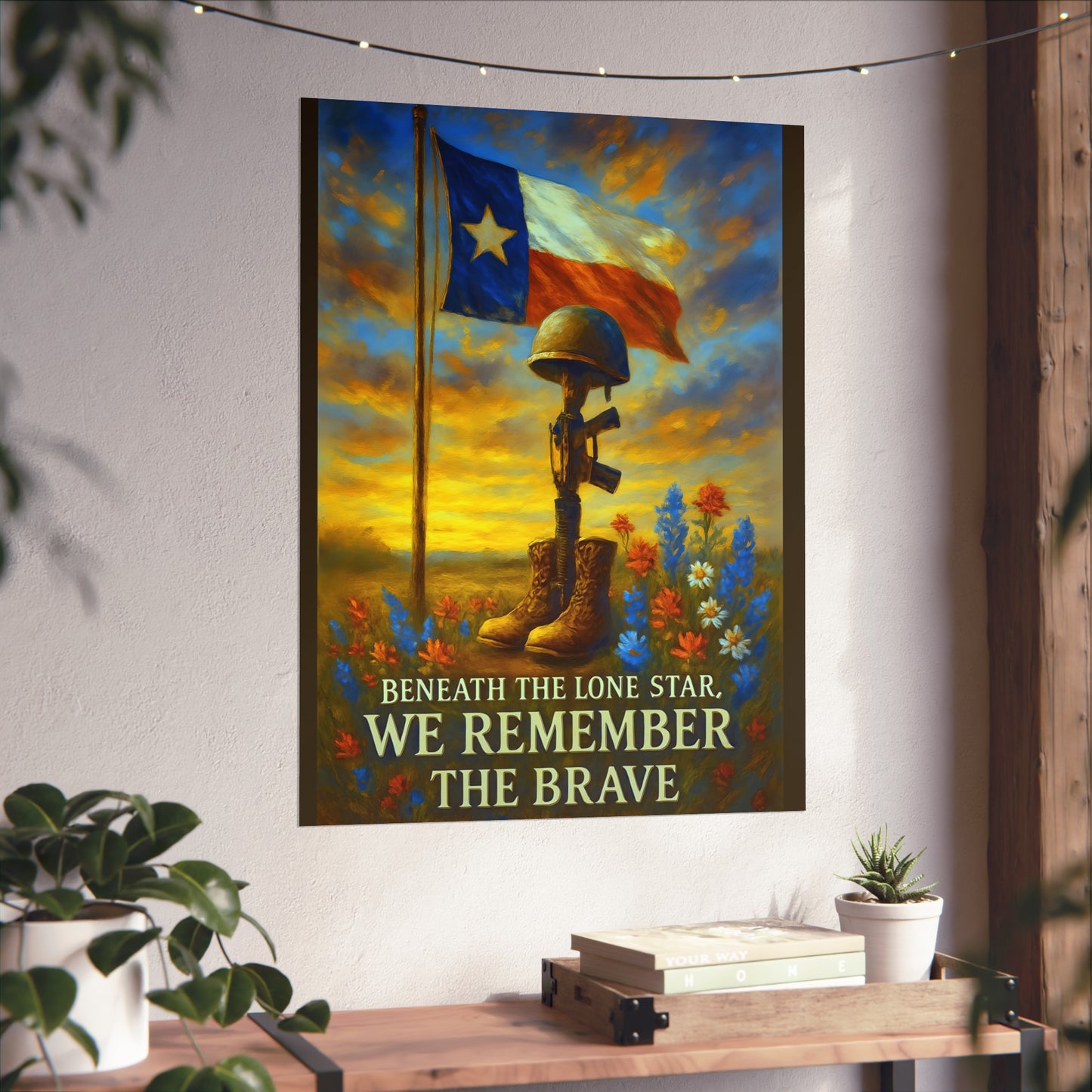 Beneath the Lone Star – Texas Military Tribute Fine Art Poster