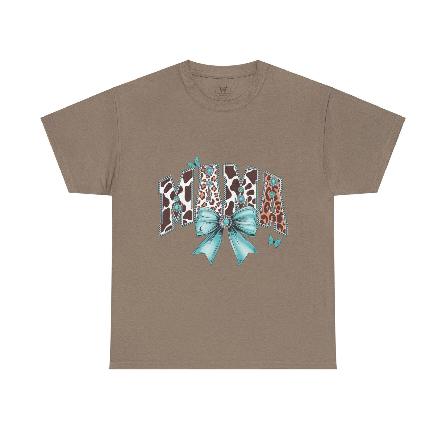 Unisex Tee - Mama Coquette Cow Turquoise Bow - Motor Girl Boutique