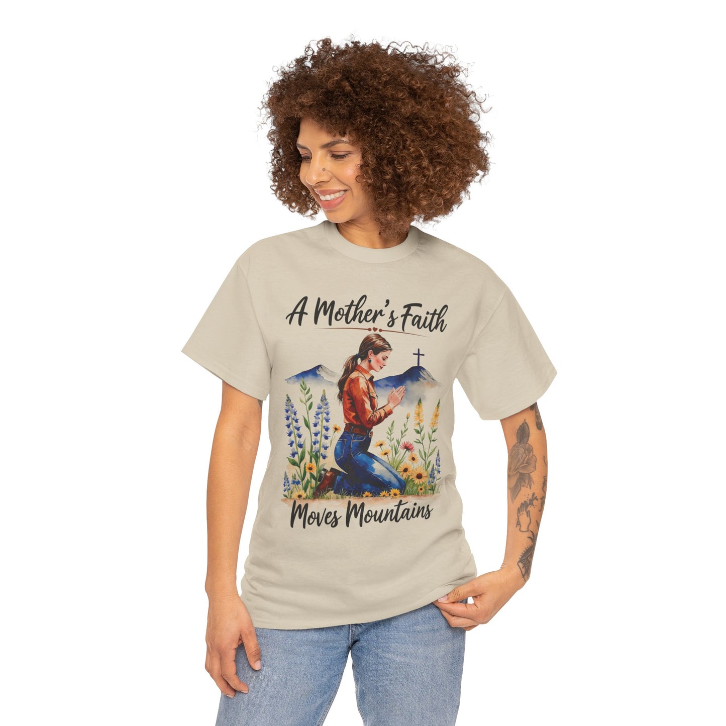 A Mother’s Faith Moves Mountains – Gildan 5000 Tee