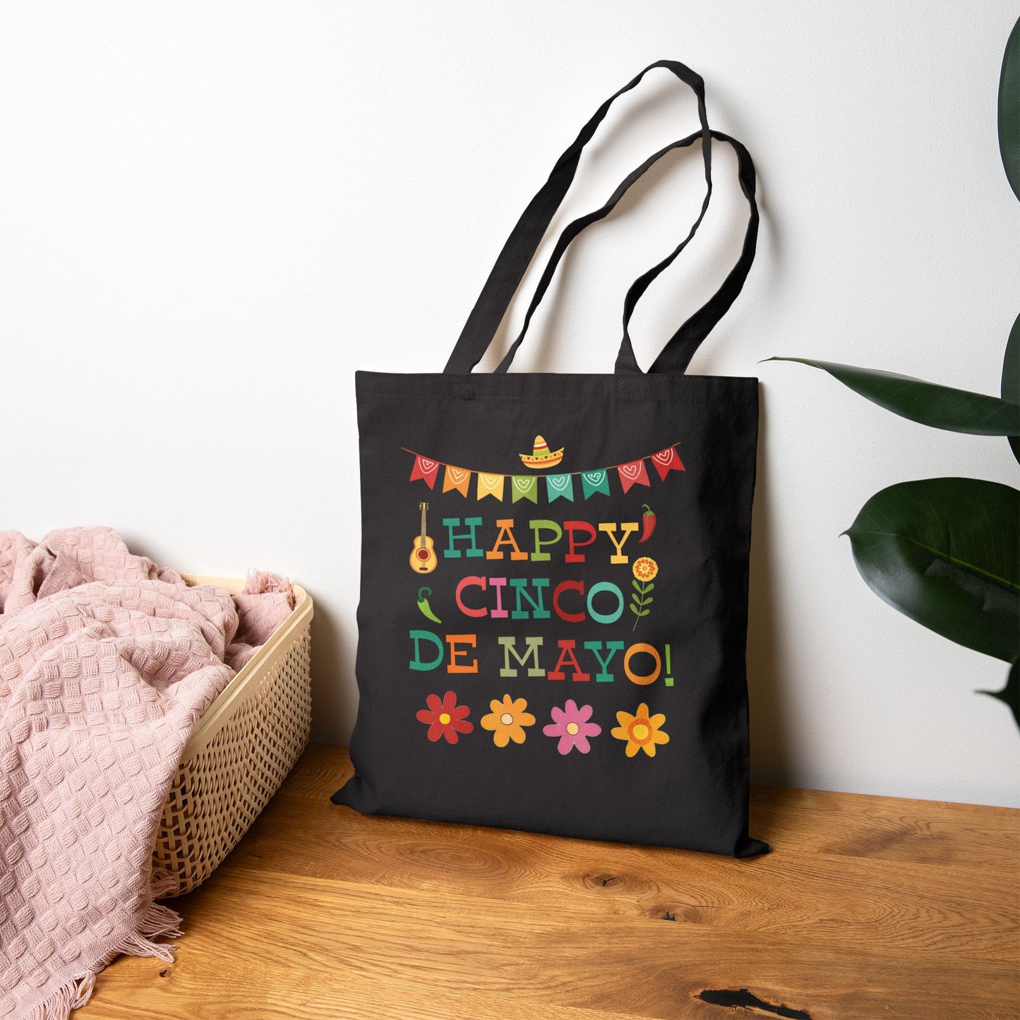 Happy Cinco de Mayo Canvas Tote Bag