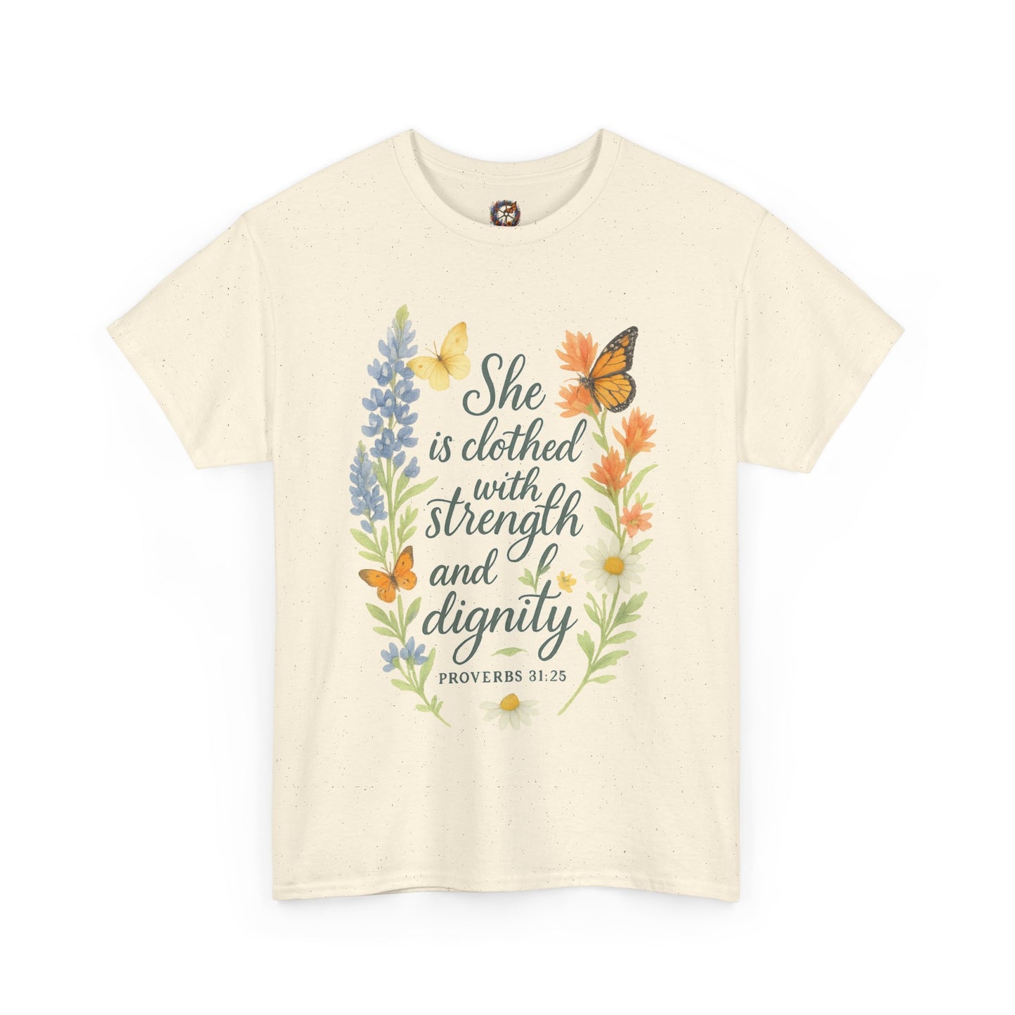 She is Clothed with Strength and Dignity – Christian Women's Shirt