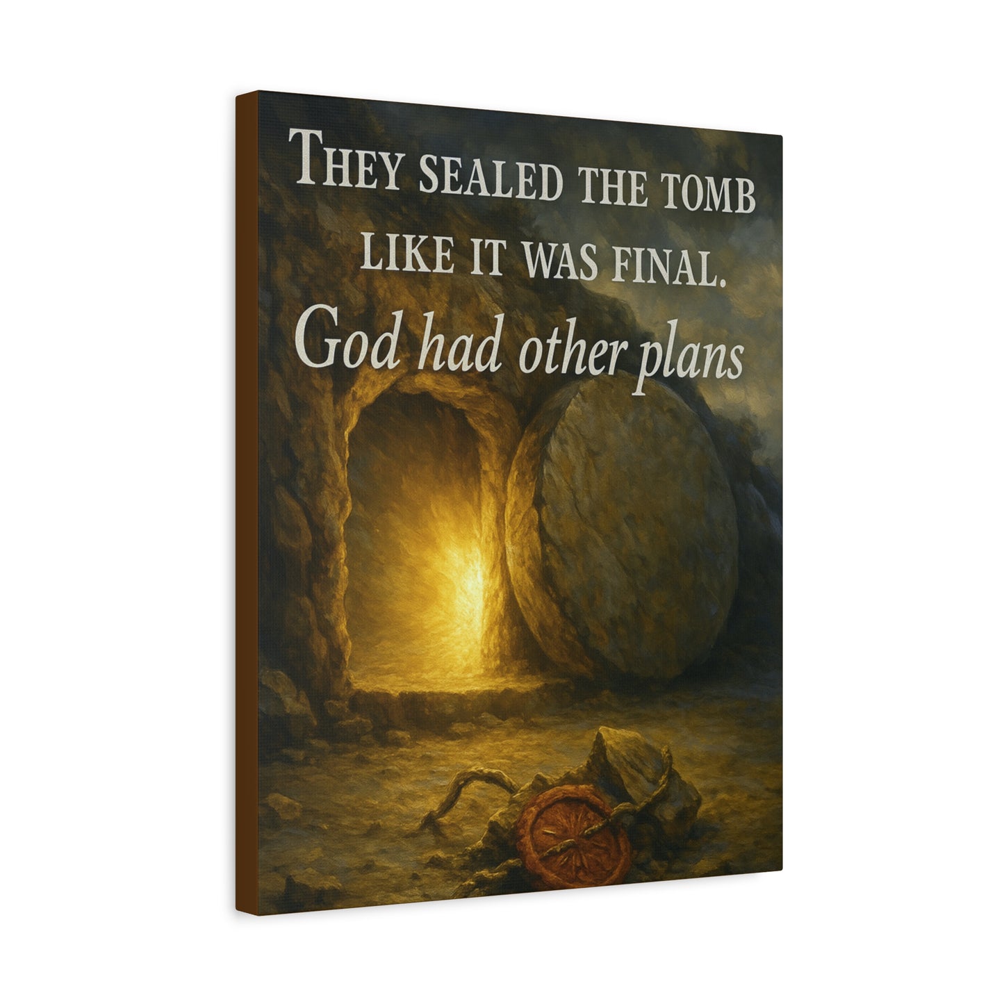 "God Had Other Plans" – Resurrection Canvas Wall Art
