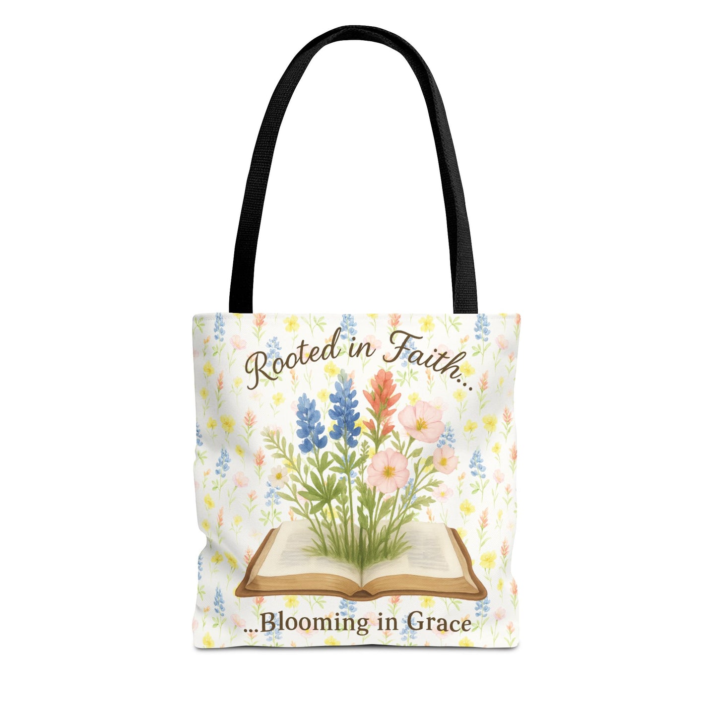 Rooted in Faith Tote Bag - Blooming in Grace Floral Design