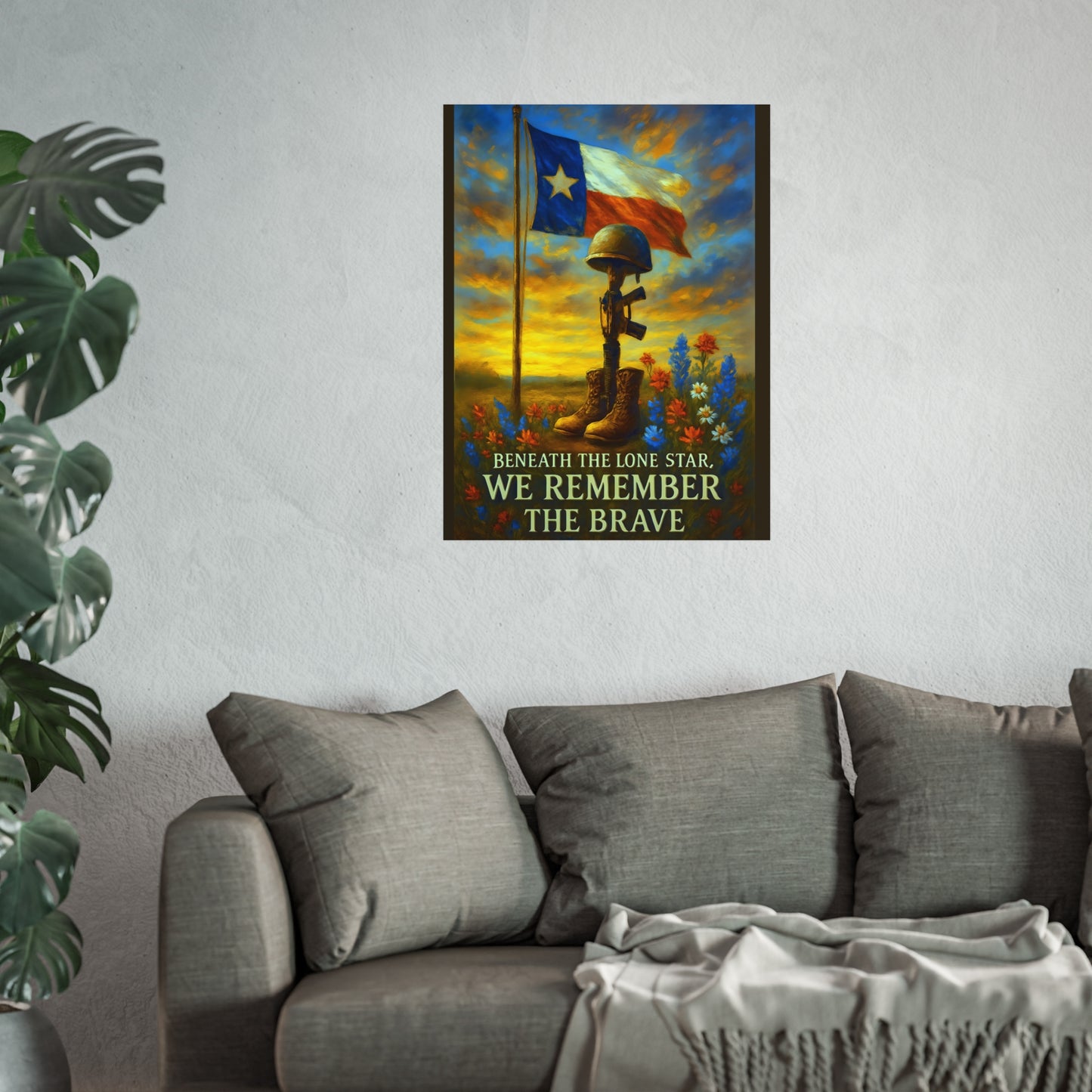 Beneath the Lone Star – Texas Military Tribute Fine Art Poster