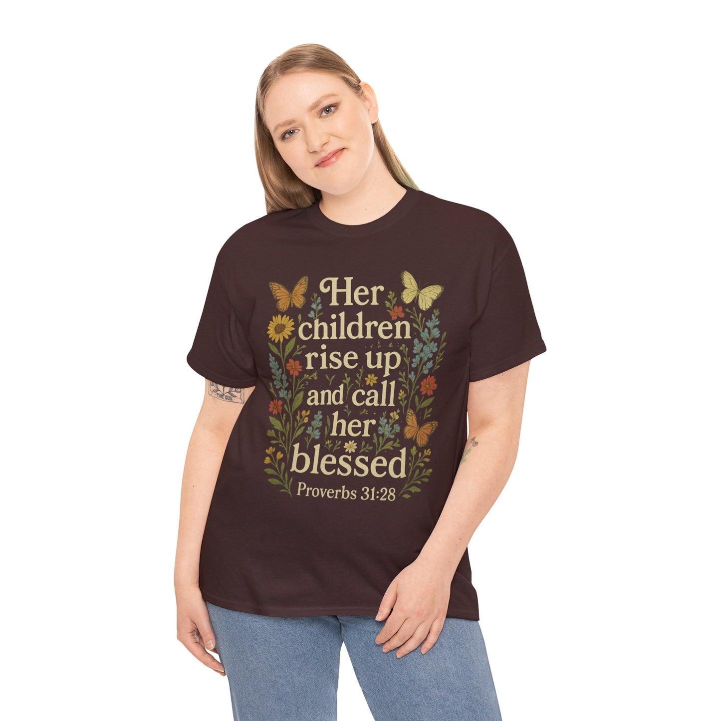 Her Children Rise Up and Call Her Blessed – Christian Mother's Day Shirt