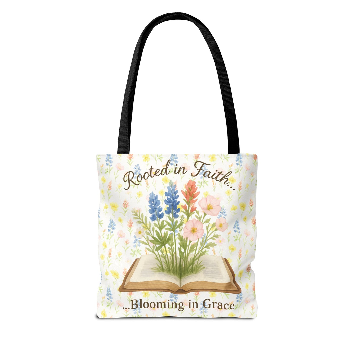 Rooted in Faith Tote Bag - Blooming in Grace Floral Design