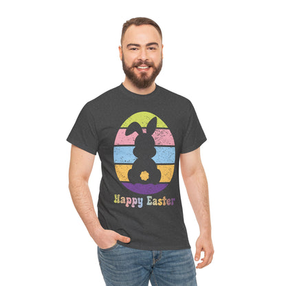 Retro Grunge Happy Easter Bunny T-Shirt – Vintage Vibes, Easter Style