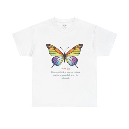 Psalm 35:5 Stained-Glass Butterfly Christian Tee - Motor Girl Boutique