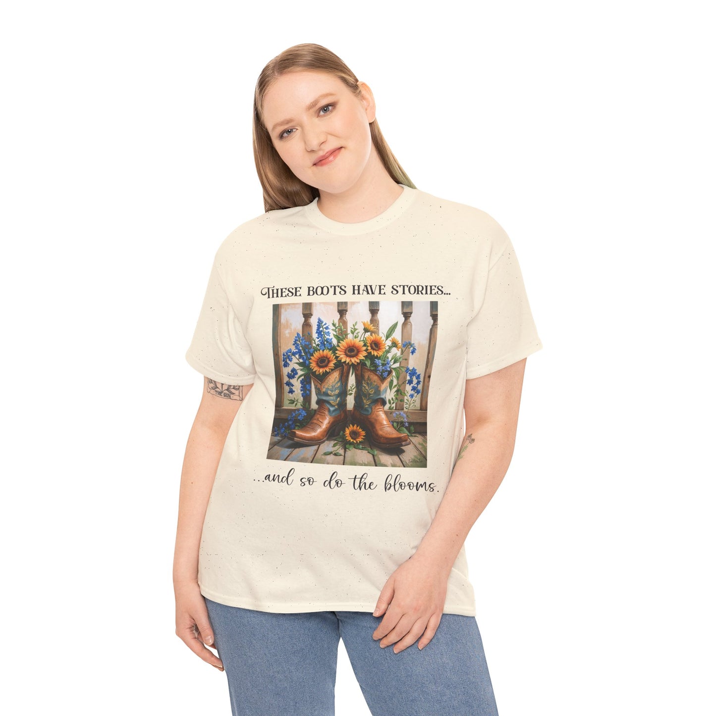 These Boots Have Stories... And So Do the Blooms – Gildan 5000 T-Shirt