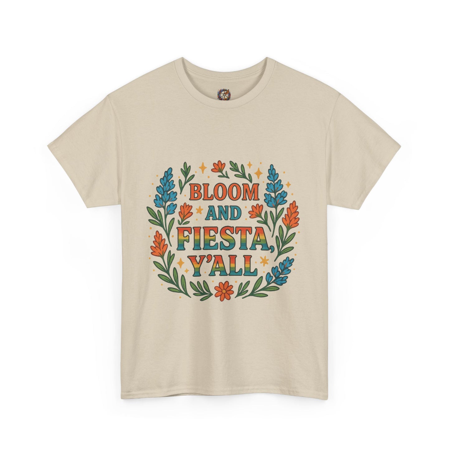 Bloom and Fiesta, Y’all Retro Floral-Gildan Tee