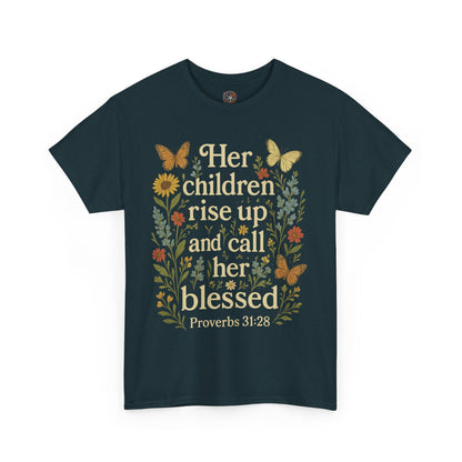 Her Children Rise Up and Call Her Blessed – Christian Mother's Day Shirt