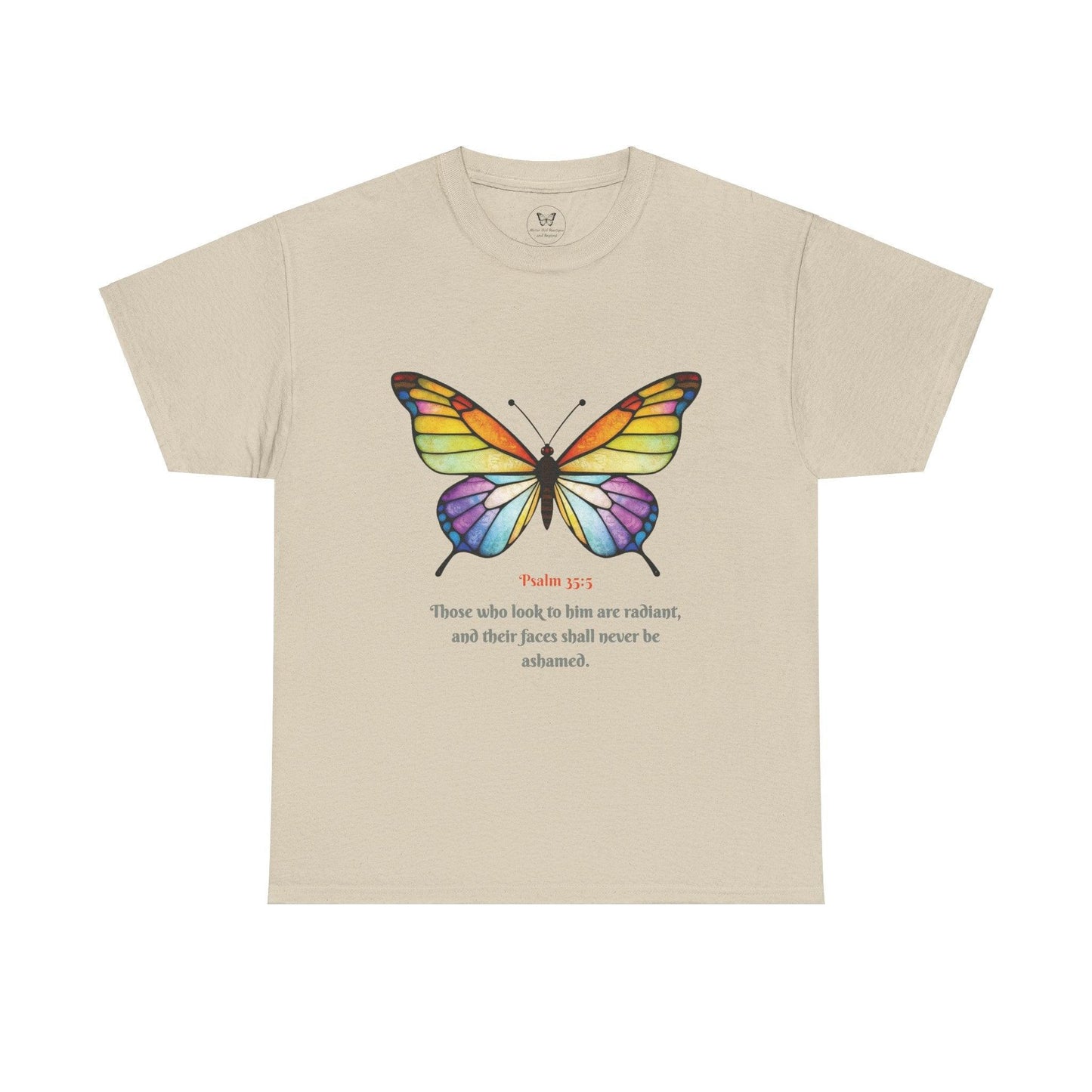 Psalm 35:5 Stained-Glass Butterfly Christian Tee - Motor Girl Boutique