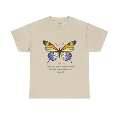 Psalm 35:5 Stained-Glass Butterfly Christian Tee - Motor Girl Boutique