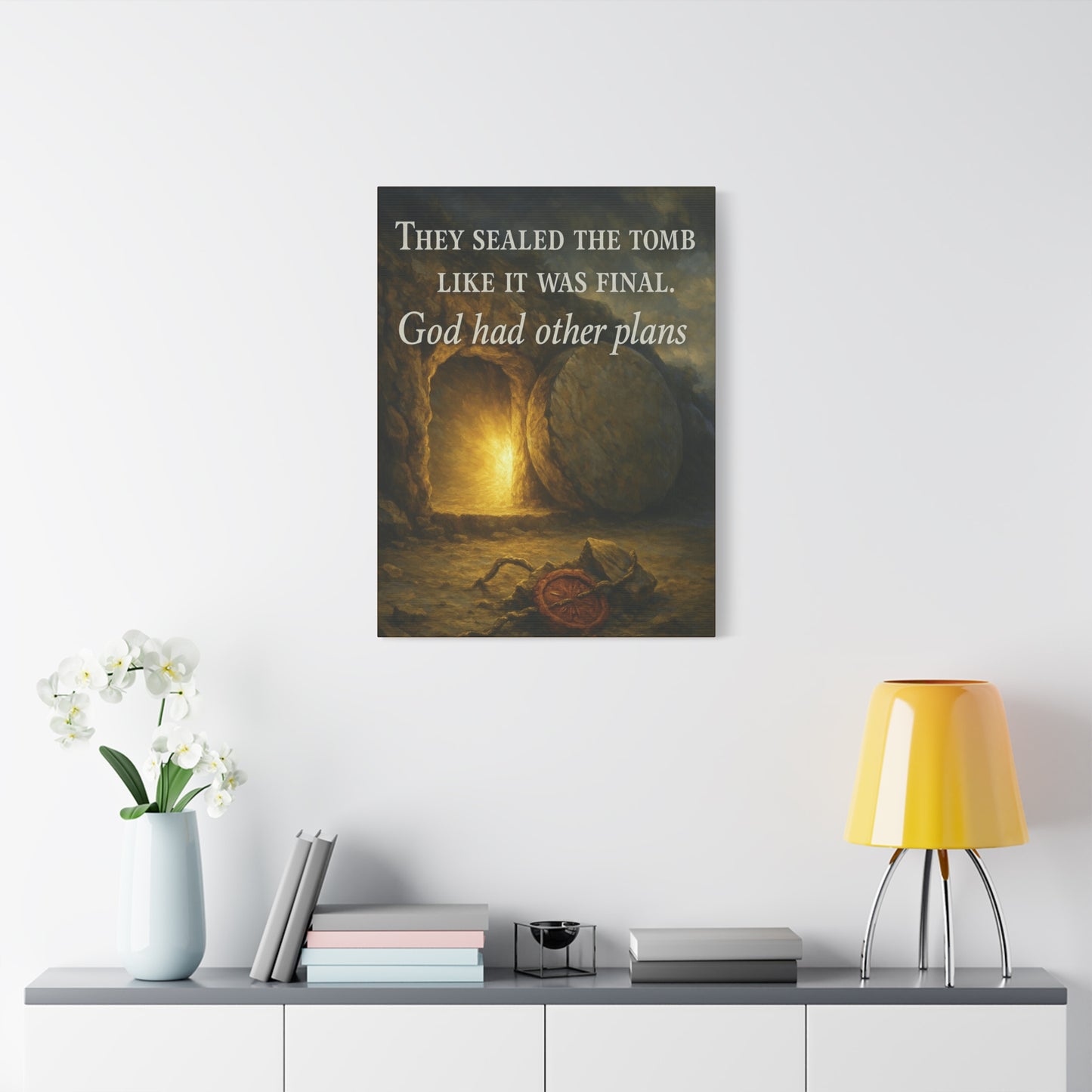 "God Had Other Plans" – Resurrection Canvas Wall Art