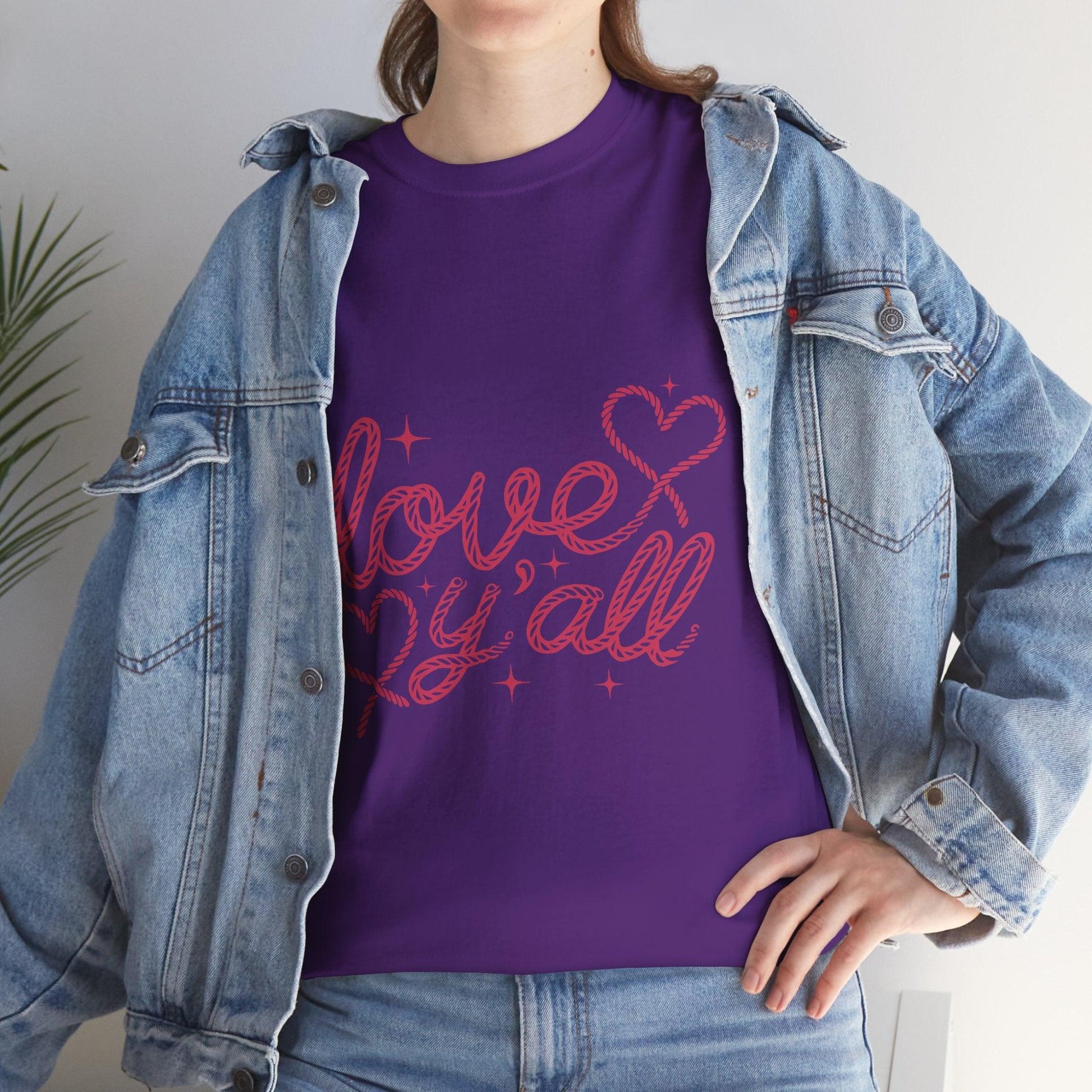 Unisex Tee - Love Ya'll Western Rope lettering - Motor Girl Boutique