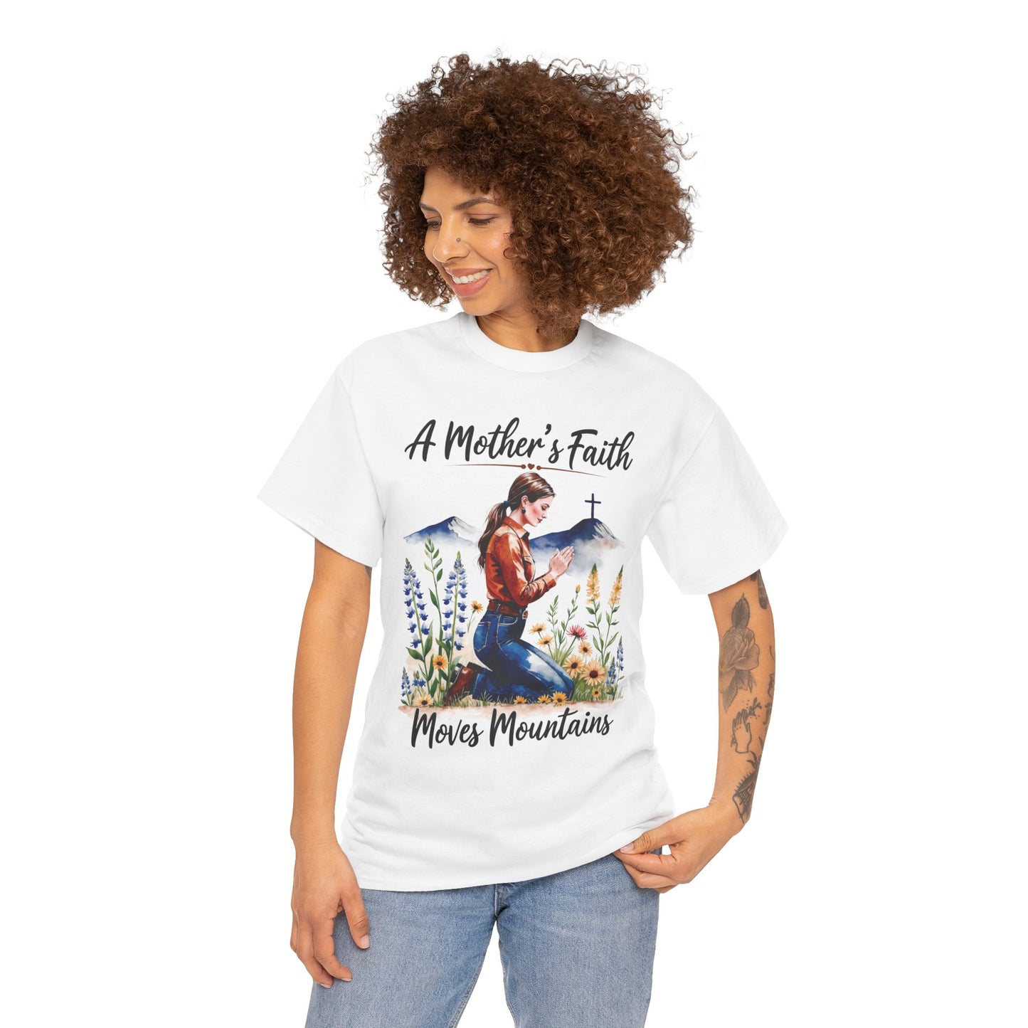 A Mother’s Faith Moves Mountains – Gildan 5000 Tee