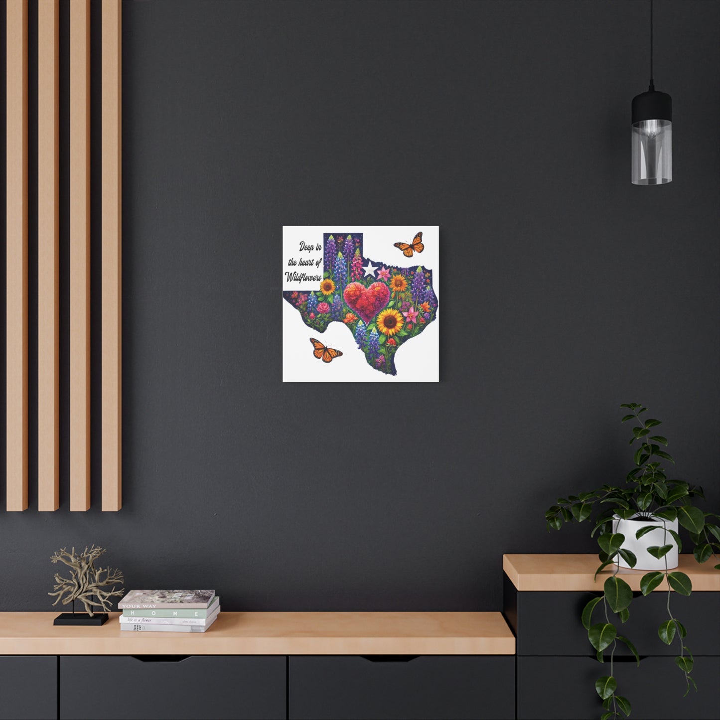Deep in the Heart of Wildflowers – Square Canvas Wall Art