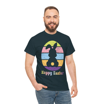 Retro Grunge Happy Easter Bunny T-Shirt – Vintage Vibes, Easter Style