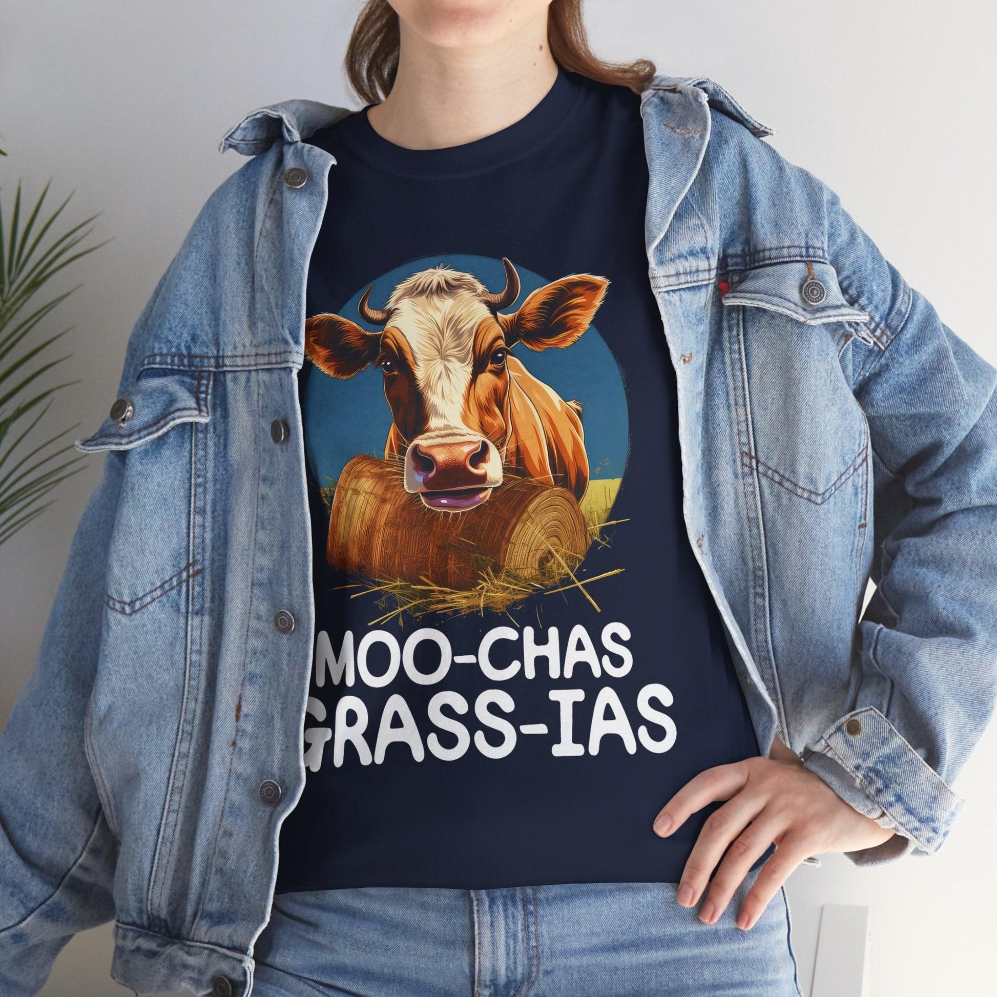 Unisex T-Shirt - “Moo-chas Grass-ias” - Motor Girl Boutique